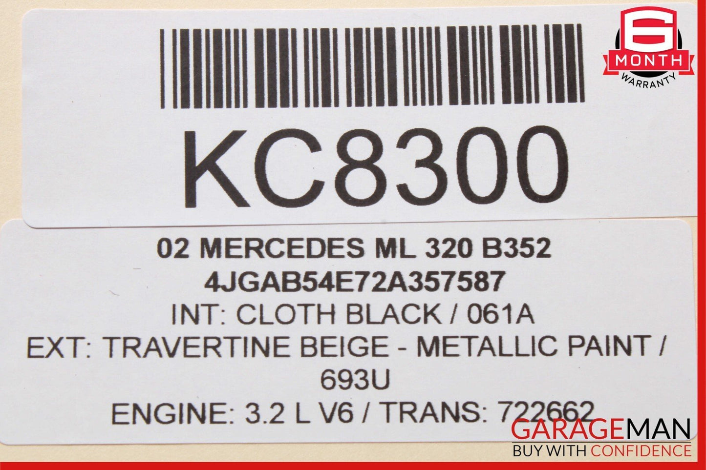 98-05 Mercedes W163 ML320 ML350 ML430 Rear AC A/C Heater Fan Motor Blower OEM