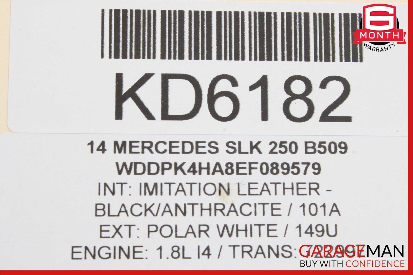 12-20 Mercedes R172 SLK250 SLC300 Convertible Left Trunk Lift Assist Cylinder