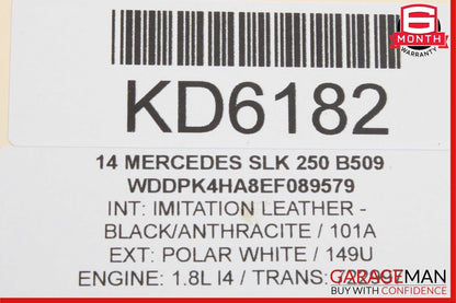 12-20 Mercedes R172 SLK250 SLC300 Convertible Left Trunk Lift Assist Cylinder