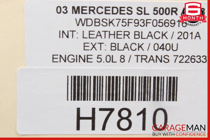 03-12 Mercedes SL500 CLK500 Front Left Side Door Window Regulator Motor Unit