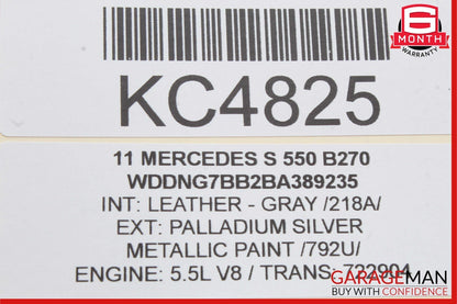 10-13 Mercedes W221 S550 Rear Left or Right Side Overhead Vanity Mirror Gray OEM