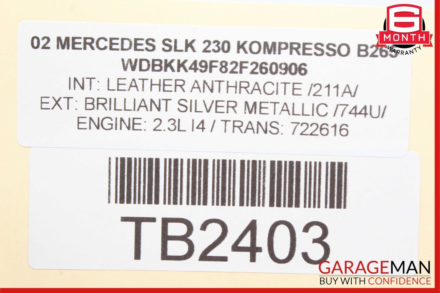 97-04 Mercedes R170 SLK230 C230 Kompressor Engine Motor Oil Pump