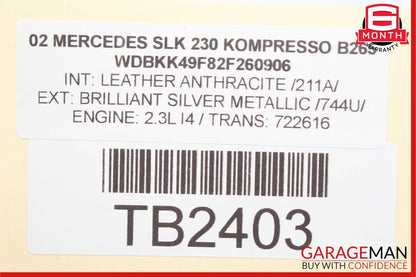 97-04 Mercedes R170 SLK230 C230 Kompressor Engine Motor Oil Pump