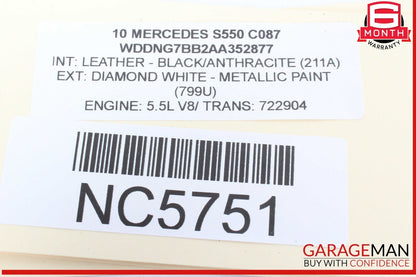 07-13 Mercedes W221 S550 S350 Center Dash Air AC A/C Heater Vent 2218300954 OEM