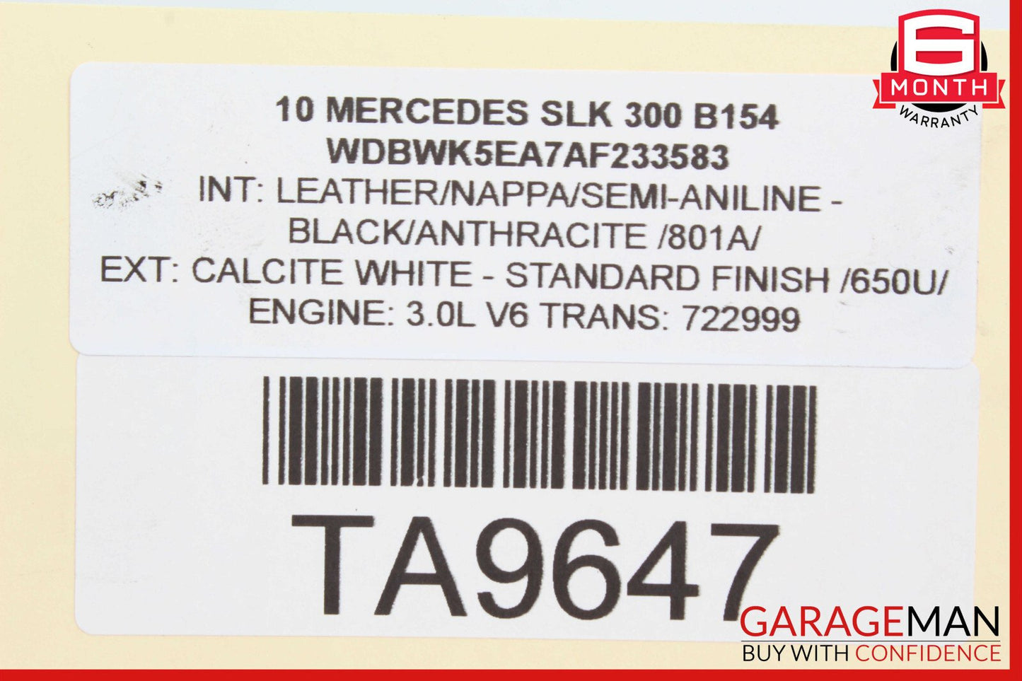 05-12 Mercedes R171 SLK300 CLK350 Lower Oil Pan 2720100128 OEM