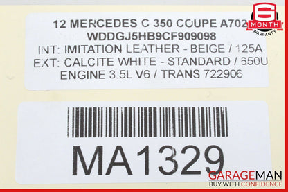 08-14 Mercedes W204 C300 C250 Trunk Lid Tailgate Handle Trim Panel Cover