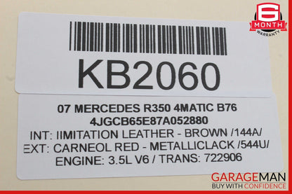 06-09 Mercedes W251 R350 4MATIC Rear Console A/C Heater Switch Control Trim OEM