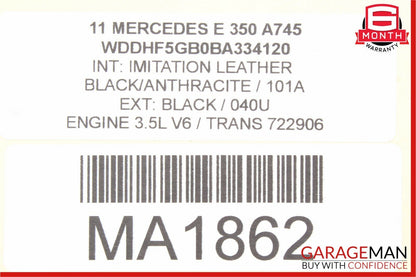 10-13 Mercedes W212 E350 E250 Inner Tail Light Lamp Rear Right Passenger Side