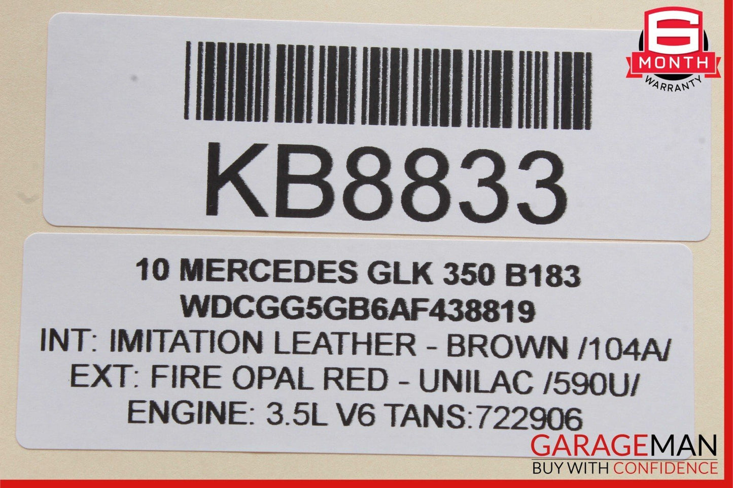 06-12 Mercedes X204 GLK350 CL550 E350 Front Left Side Bumper Fog Light Lamp OEM