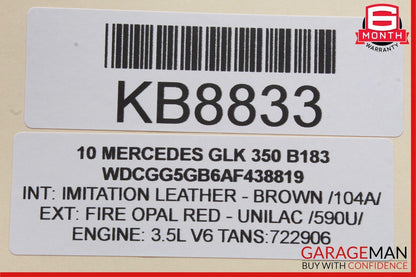 06-12 Mercedes X204 GLK350 CL550 E350 Front Left Side Bumper Fog Light Lamp OEM