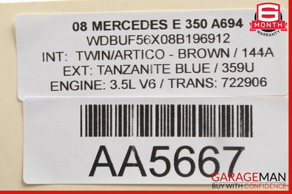 03-09 Mercedes W211 E350 E550 Front Right Passenger Door Control Module OEM