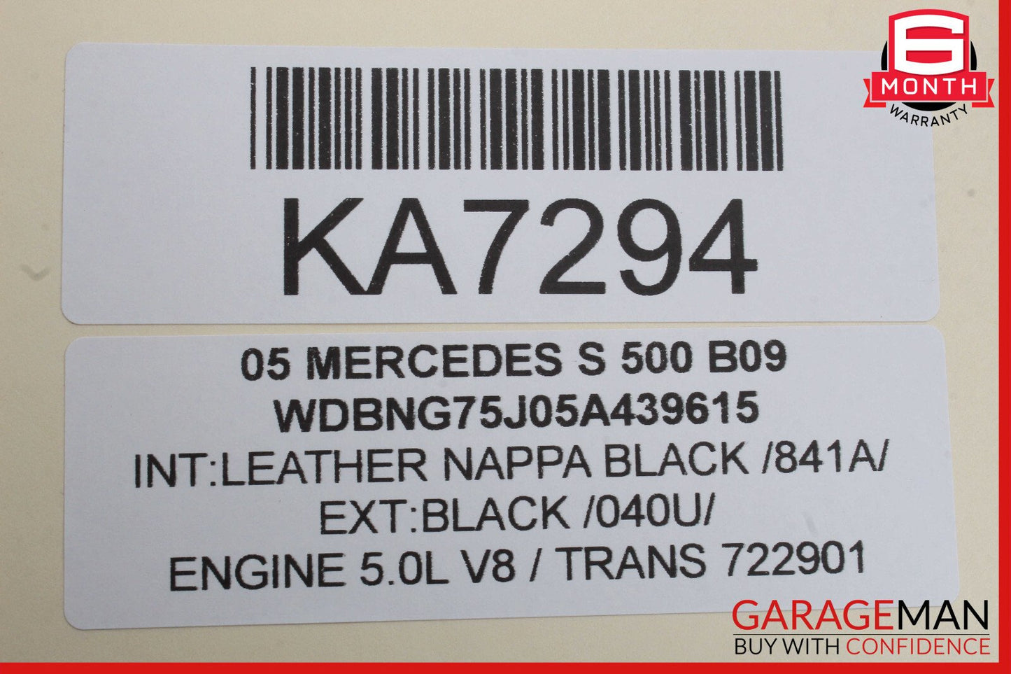 00-06 Mercedes W220 S500 Front Right Side Exterior Door Handle Black OEM
