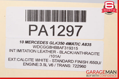 10-15 Mercedes X204 GLK350 GLK250 Rear Right Passenger Interior Door Panel Black