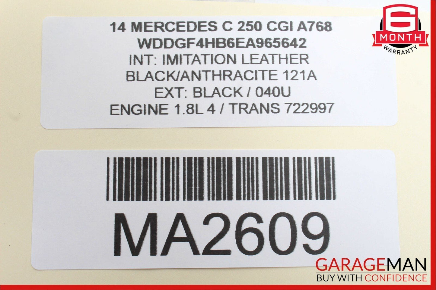 08-15 Mercedes W204 C250 Rear Left Driver Side Door Lock Latch Actuator OEM