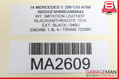 08-15 Mercedes W204 C250 Rear Left Driver Side Door Lock Latch Actuator OEM