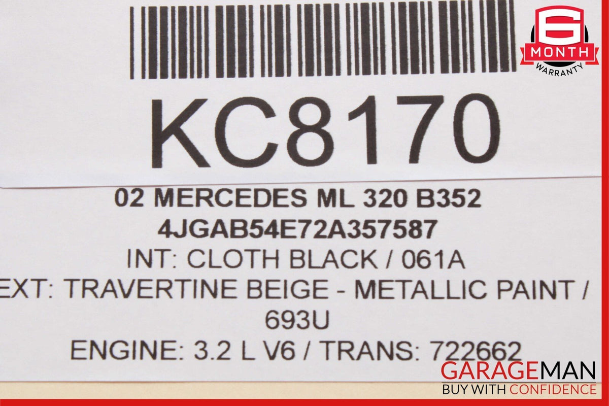 98-05 Mercedes W163 ML320 ML55 AMG Rear Glass Windshield Wiper Motor Unit OEM