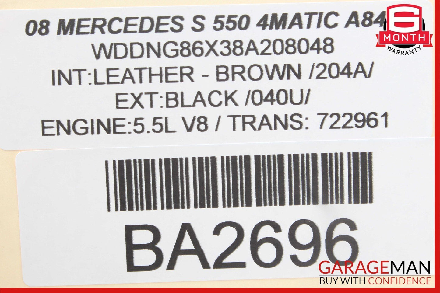 07-13 Mercedes W221 S550 S63 AMG CL550 Rear Trunk Lid Lock Latch Actuator OEM