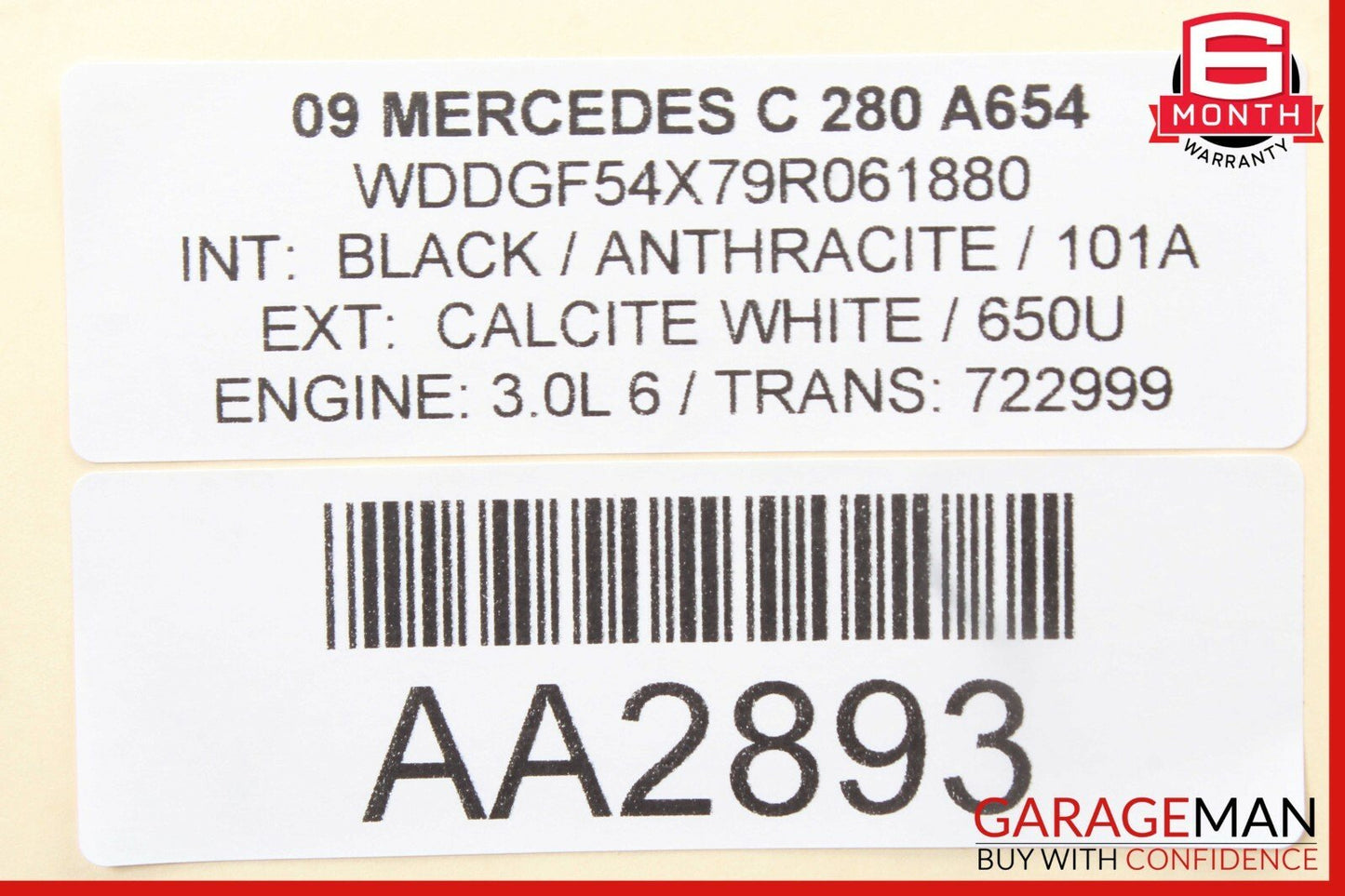 08-14 Mercedes W204 C250 C300 Sedan Rear Left Door Window Regulator Motor Unit