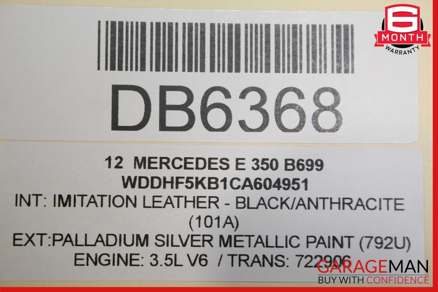 10-13 Mercedes W212 E350 E550 E400 Rear Left Driver Side Interior Door Panel OEM