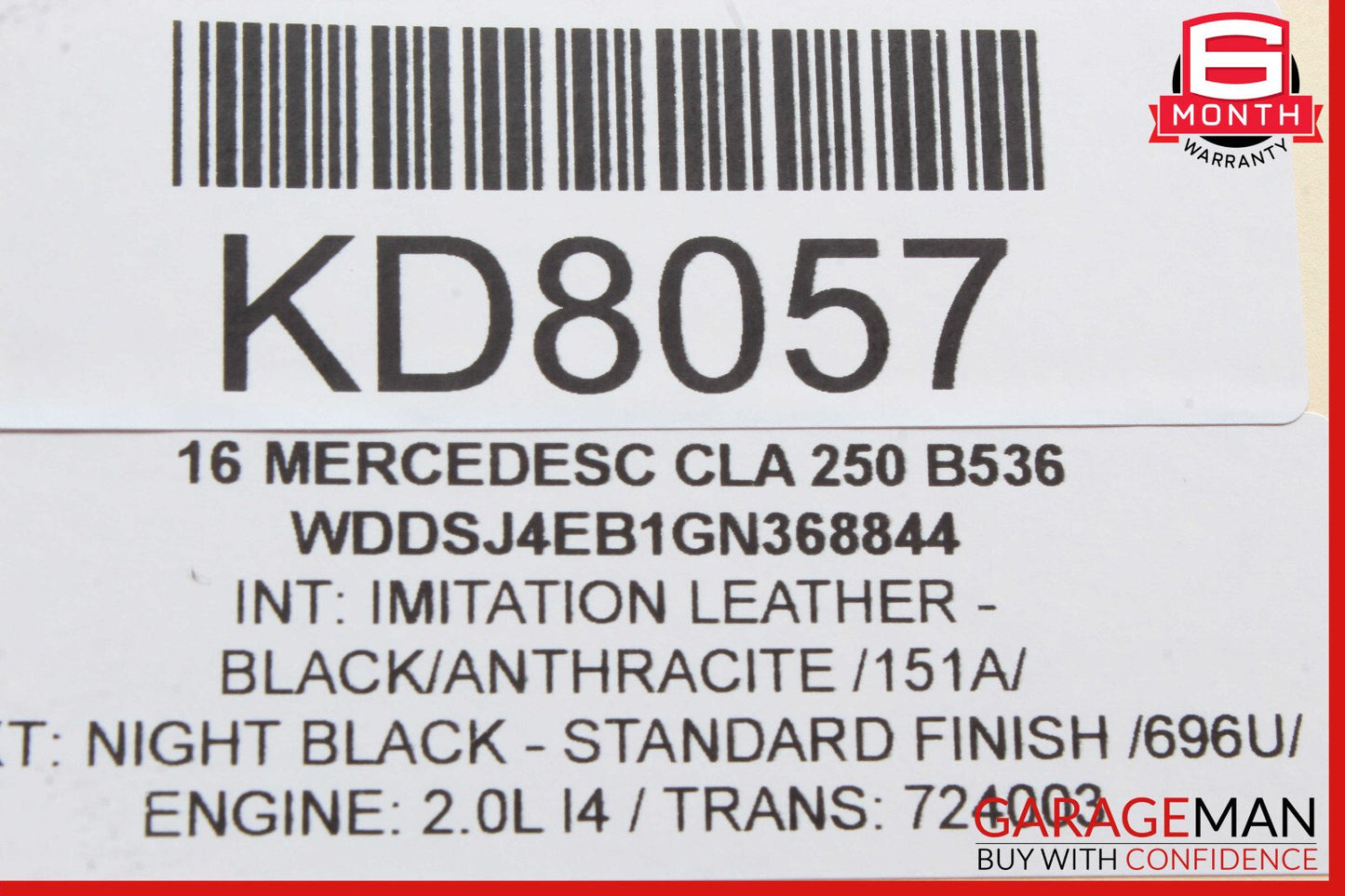 14-18 Mercedes W117 CLA250 Front Right Exterior Door Handle Keyless Go OEM