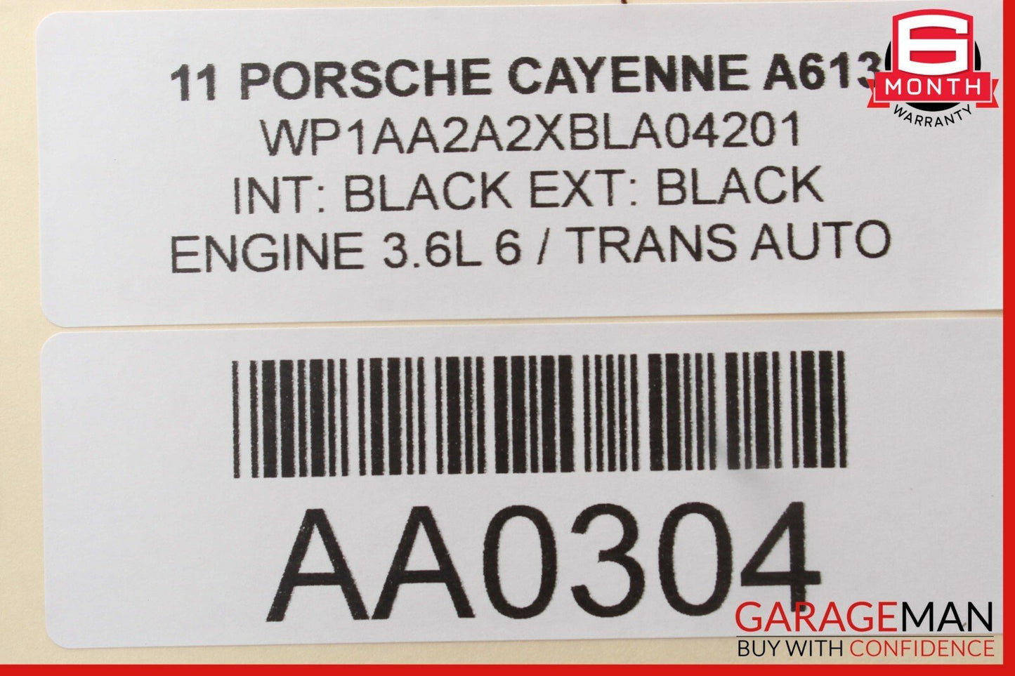11-17 Porsche Cayenne 958 Rear Left Driver Side Interior Roof Grab Handle Black