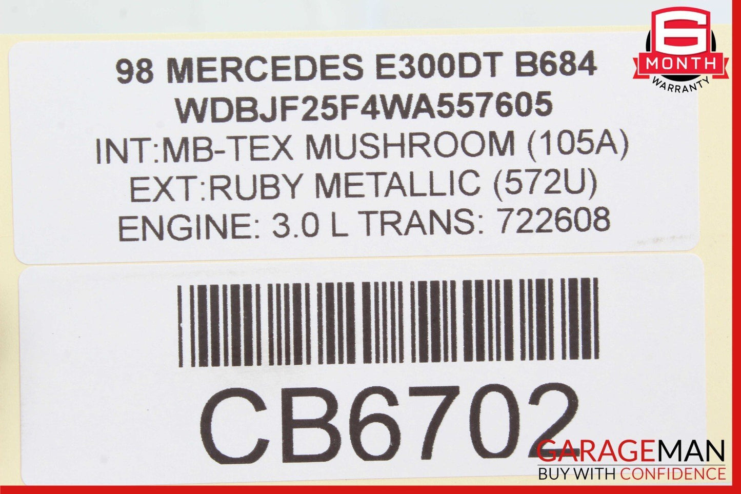 98-99 Mercedes W210 E300 TD Turbo Diesel Auxiliary Water Coolant Pump 2108300114