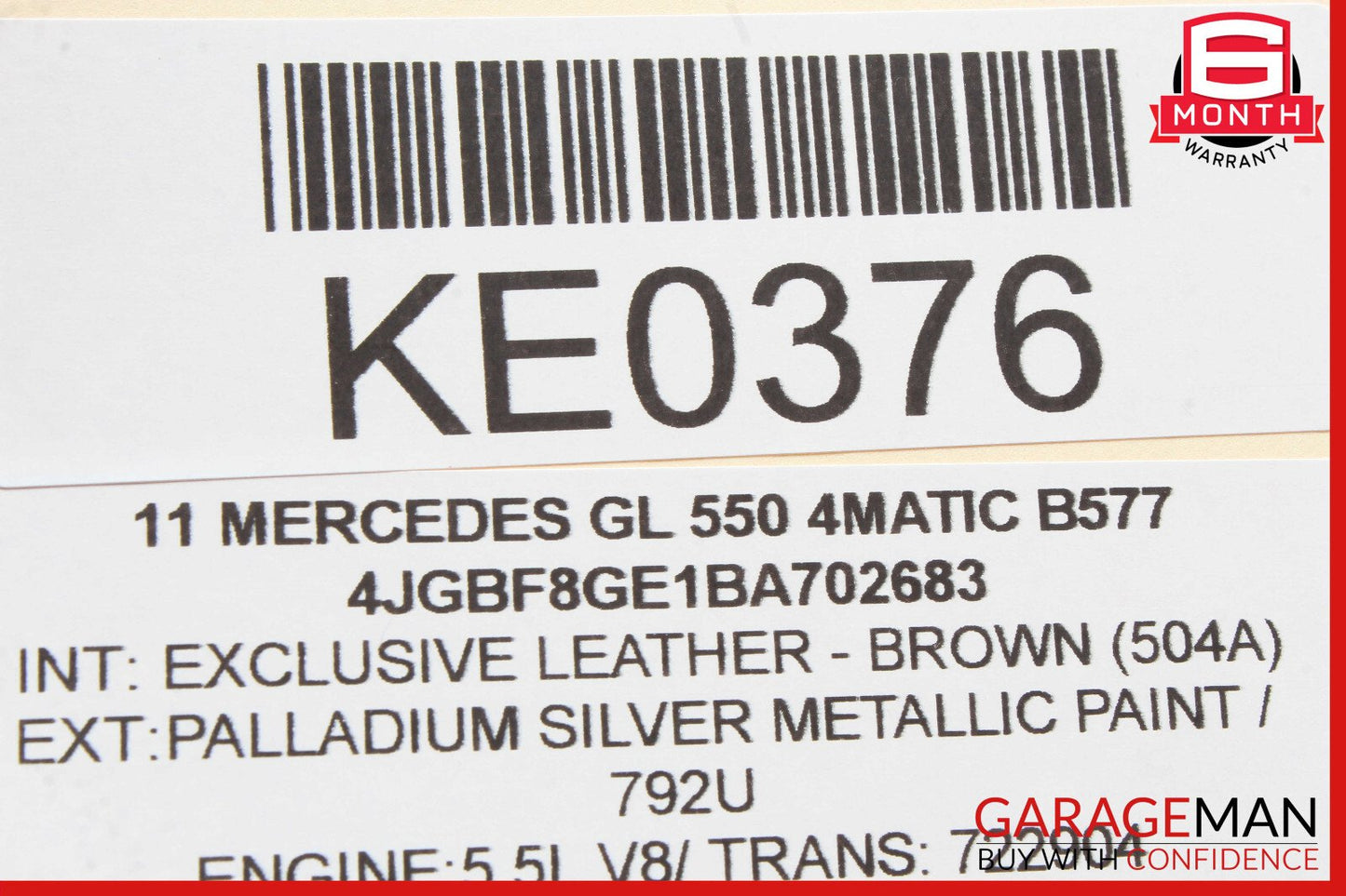 06-12 Mercedes X164 GL450 E320 Rear Seat Heating Control Module 2119010100 OEM