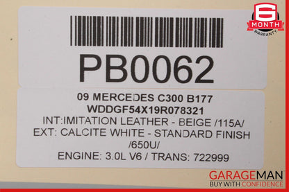 08-14 Mercedes W204 C250 C300 Power Steering Rack and Pinion Assembly RWD OEM