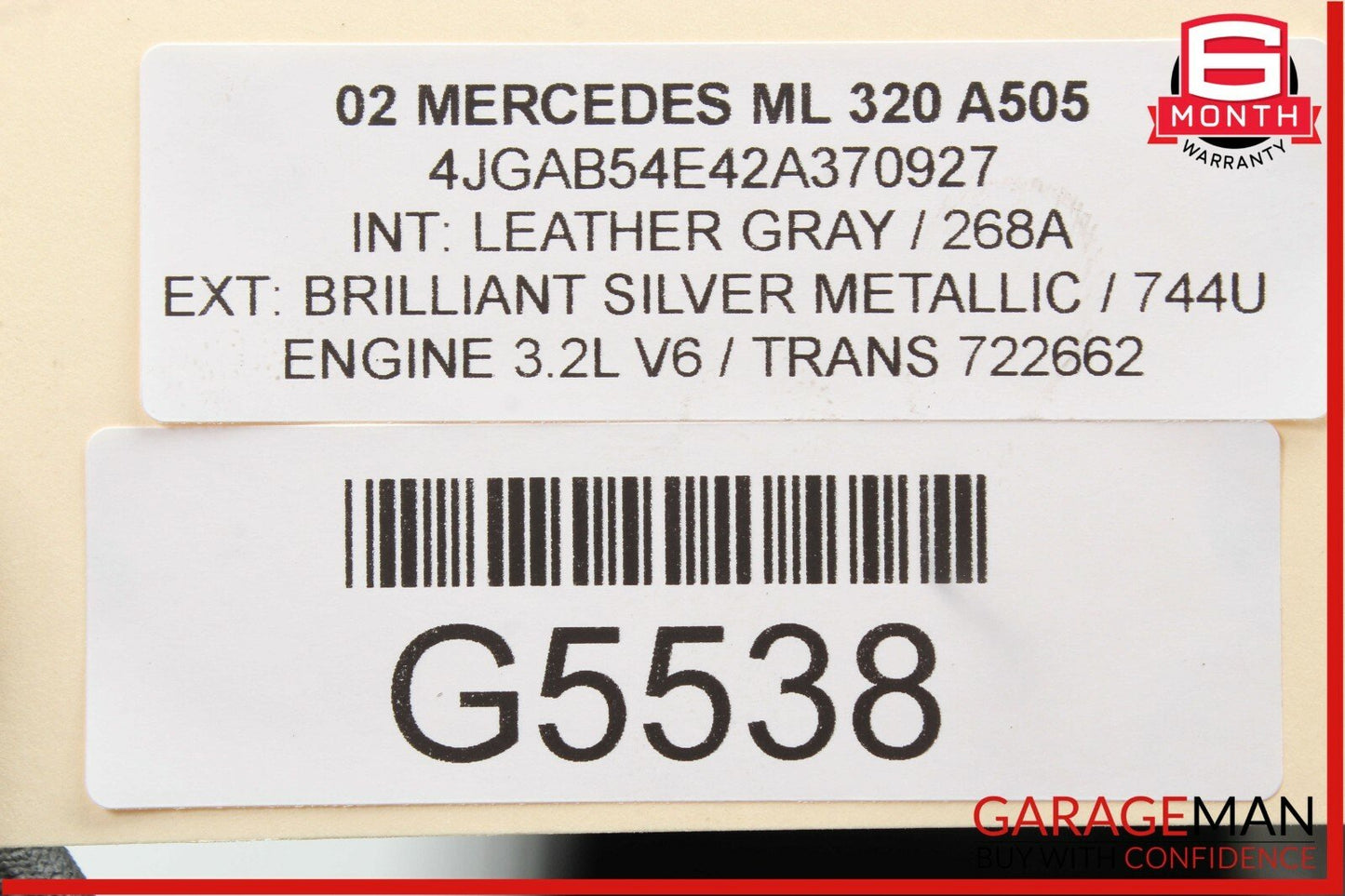 98-05 Mercedes W163 ML350 ML320 Rear Right Passenger Side Lower Control Arm OEM
