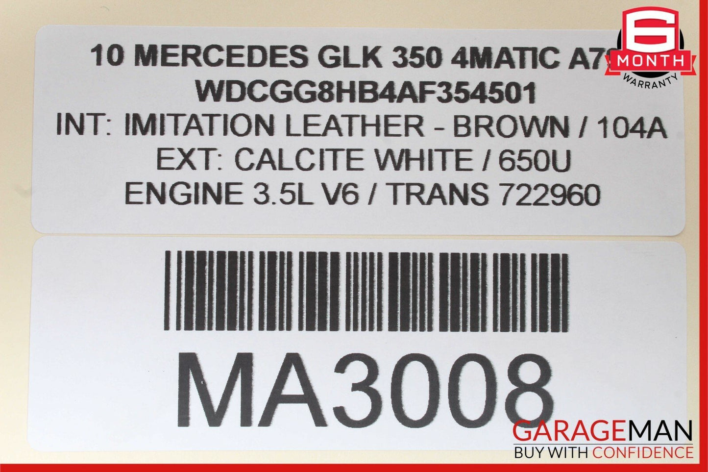 08-16 Mercedes X204 GLK350 C300 C350 Rear Right Side Door Lock Latch Actuator