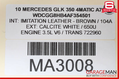 08-16 Mercedes X204 GLK350 C300 C350 Rear Right Side Door Lock Latch Actuator
