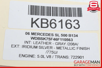 03-06 Mercedes R230 SL500 AC A/C Air Conditioning Compressor 0012300211 OEM