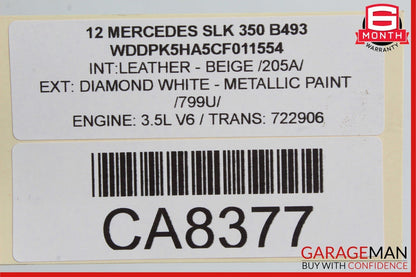 12-18 Mercedes R172 SLK350 Front Left or Right Engine Timing Chain Cover Plate