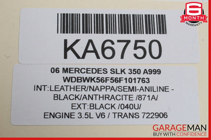05-11 Mercedes R171 SLK350 SLK55 Front Left Door Window Regulator Motor Unit