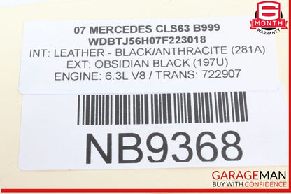 07-15 Mercedes W219 CLS63 AMG Left Side Air Intake Cleaner Filter Box MAS OEM