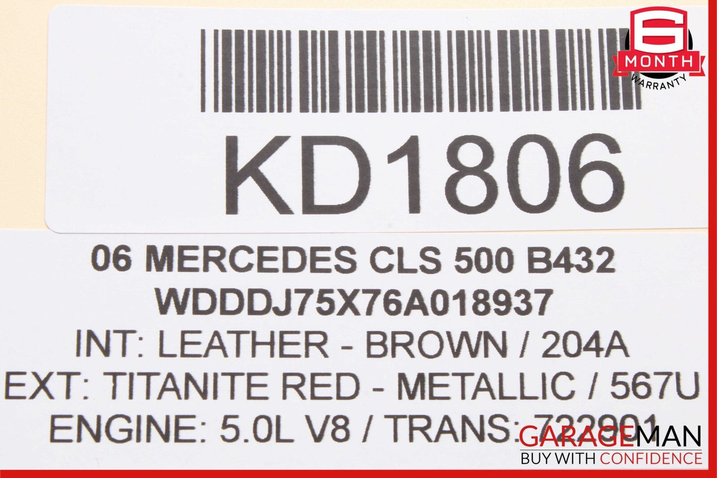 06-11 Mercedes W219 CLS500 Rear Right Side Door Control Module 2198200326 OEM