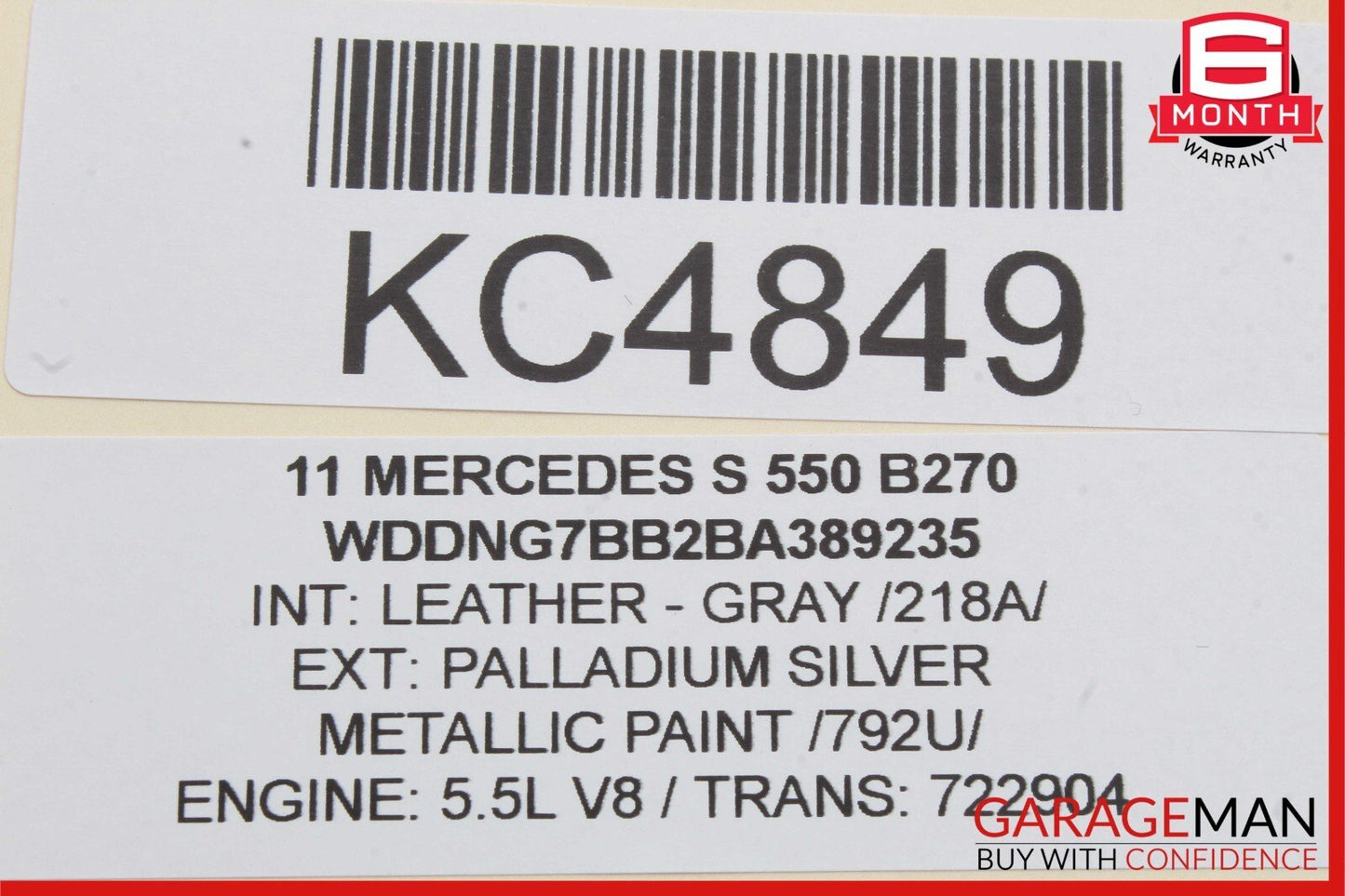 07-13 Mercedes W221 S450 S550 Rear Trunk Lid Latch Lock Actuator 2217500085 OEM