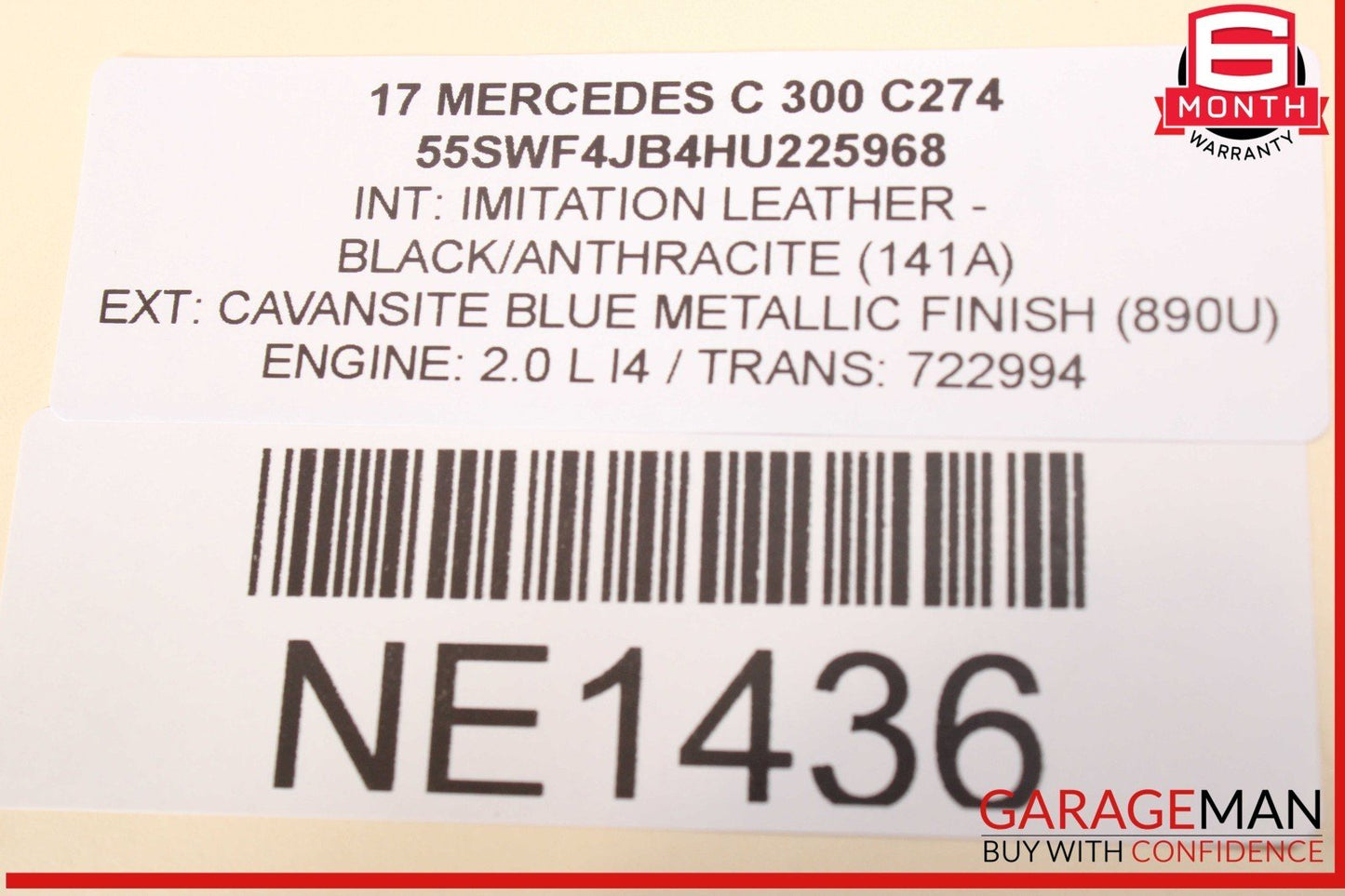 15-21 Mercedes W205 C300 C350e C400 Front Left Side Wing Fender Panel OEM