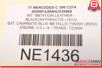 15-21 Mercedes W205 C300 C350e C400 Front Left Side Wing Fender Panel OEM