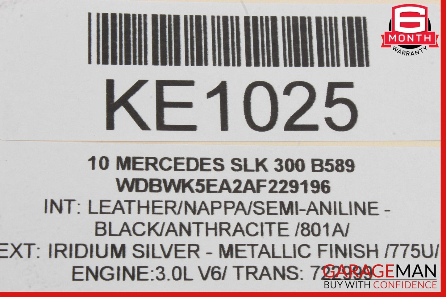 07-11 Mercedes R171 SLK300 SLK350 Front Right Seat Belt Seatbelt Retractor OEM