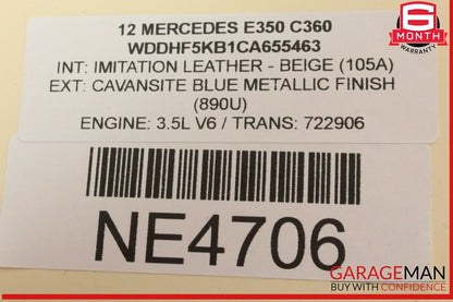 10-18 Mercedes W212 E350 Rear Overhead Dome Light Lamp 2128205001 OEM