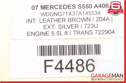 07-13 Mercedes W221 S550 S400 Rear Left Exterior Door Handle Keyless Go OEM