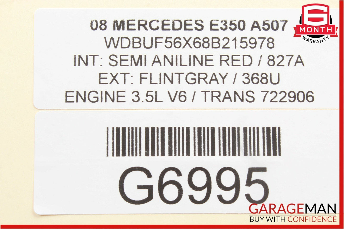 03-09 Mercedes W211 E350 E550 Rear Left Driver Side Window Regulator Motor