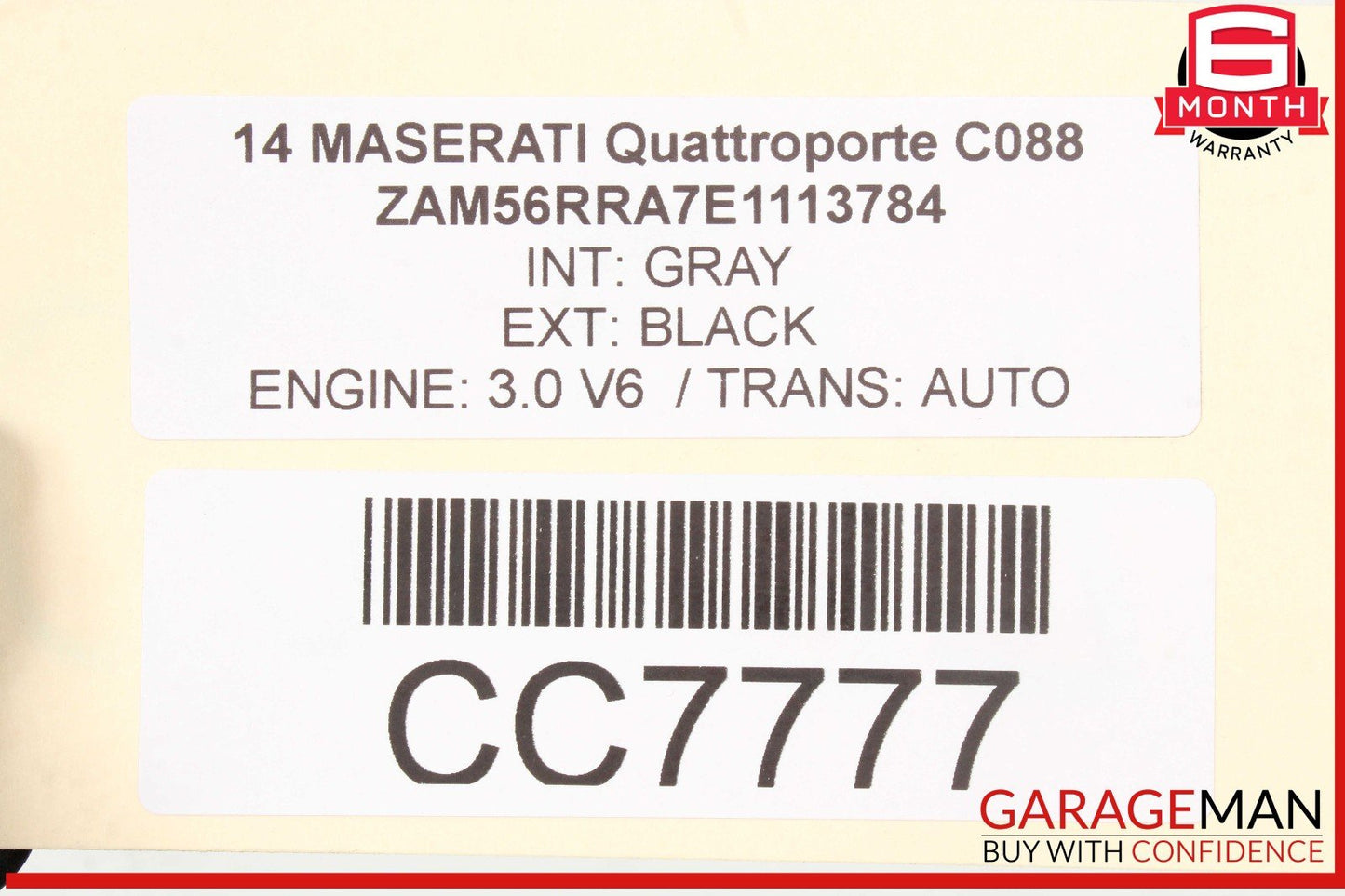 14-22 Maserati Quattroporte M156 GTS Rear Bumper Reinforcement Impact Bar OEM