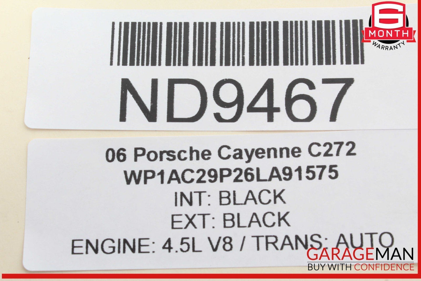 03-06 Porsche Cayenne 955 Front Left Driver Side Marker Light 7L5949101H OEM