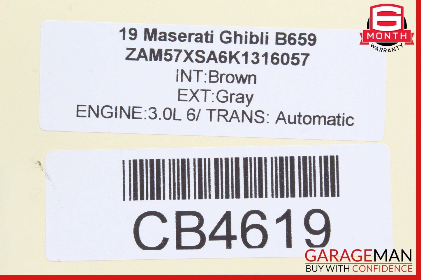 17-20 Maserati Ghibli M157 Rear Left Driver Side Exterior Door Handle Assembly