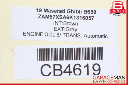 17-20 Maserati Ghibli M157 Rear Left Driver Side Exterior Door Handle Assembly
