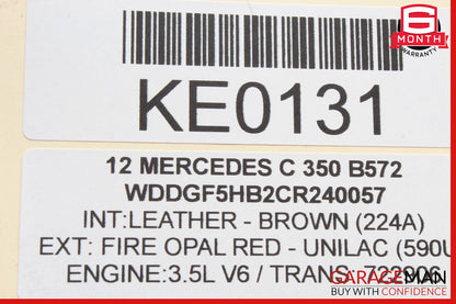 08-15 Mercedes W204 C350 C250 Rear Right Passenger Side Window Regulator Motor