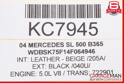 03-12 Mercedes R230 SL500 Left Convertible Roof Catch Latch Lock OEM