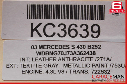 00-06 Mercedes W220 S430 S500 S55 AMG Rear Door Audio Sound Speaker Set of 2 Pc